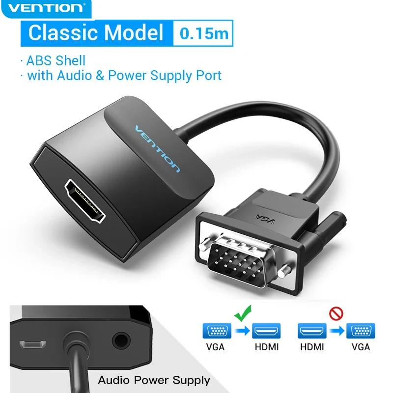 VEnTion VGA-HDMI , VGA -HDMI  ȯ ̺,  USB  , PS4/3 HDTV VGA HDMI ȯ, 1080P